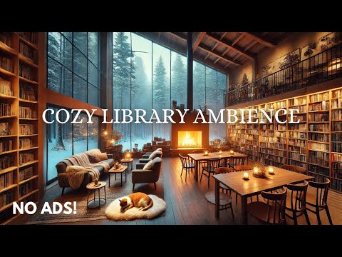 COZY LIBRARY AMBIENCE | Soft Jazz  for  Studying & Working