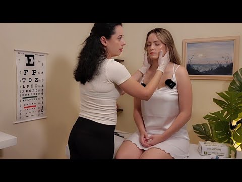 ASMR Cranial Nerve + Back & Scalp Exam - "Unintentional" Style | Soft Spoken Medical Roleplay