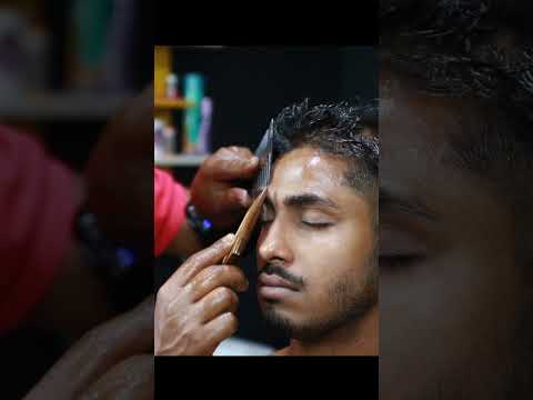 Unique Neck Massage With Comb | ASMR Therapy | Big Eye Barber #shorts #bigeyebarber #satisfying