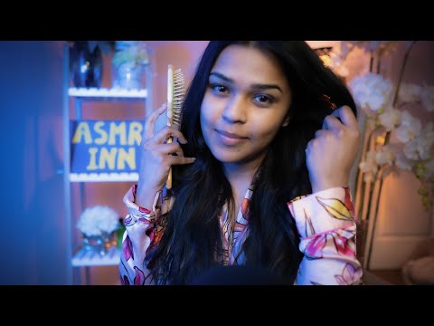 ASMR Hair Brushing, Scalp Massage and Face Massage for Sleep and Relaxation 😴