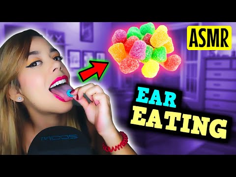 🤤 ASMR intense EAR EATING GUMMY JELLY 🍬 No Talking 💛