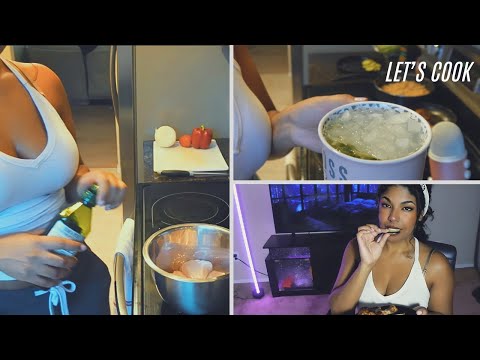 ASMR Let's Make Lunch, Eating & Cooking Sounds 