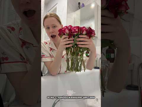 асмр с замороженными цветами #aggressiveasmr #асмр #triggersforsleep #asmr #цветы #звукирта