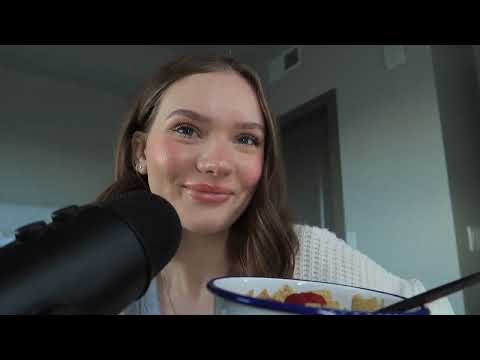 ASMR | Eating Life Cereal and Raspberries