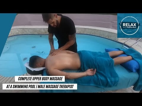 Poolside Massage Therapy | Gentle Techniques | Relaxing ASMR