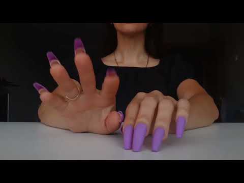 asmr tapping long nails no talking