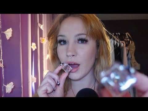 Ice massage with fake ice cubes & mouth sounds | Tingle Master ASMR