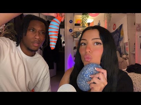 My Boyfriend Tries ASMR For The First Time 🤩 (He’s Actually Good!?) *FUNNY* 