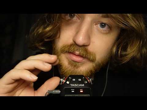 ASMR Beard Scratching and Hair play sounds w/ guided visualisation for sleep at the end