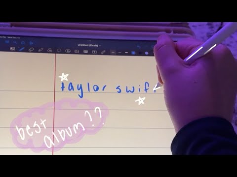 Ranking EVERY Taylor Swift Album ASMR (iPad Writing, whispering)