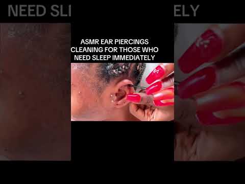 ASMR EAR CLEANING AND PICKING OF EAR LOBES- EAR PIERCING #asmr #earcleaning #earring #relax