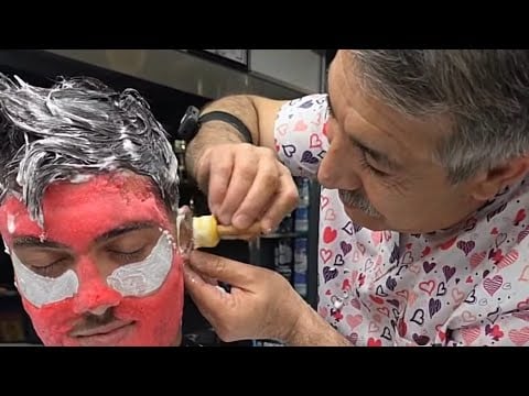 YOUR ASMR SLEEP FRIEND MUNUR ONKAN .HAIR AND BEARD TRIMMING, BACK AND SEAT MASSAGE AND SKIN CARE