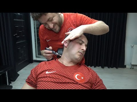 THE BEST BARBER SERVICE IN THE WORLD 💈 HAIRCUT, RAZOR SHAVE 💈 CRACKS 💈 EAR BURN - WAX 💈 ASMR MASSAGE