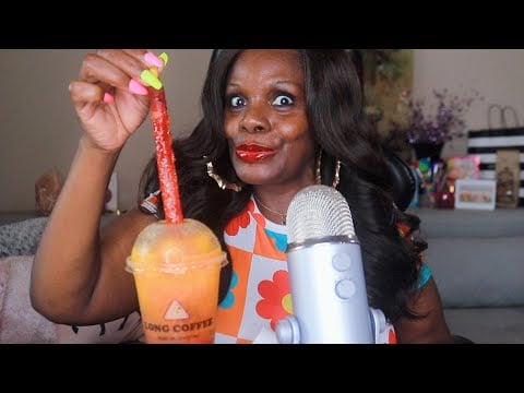 SPICY MANGO TAPIOCA ASMR EATING SOUNDS