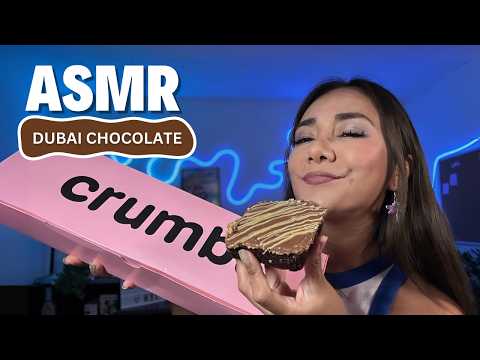 ASMR Probando Chocolate de DUBAI de CRUMBL COOKIES