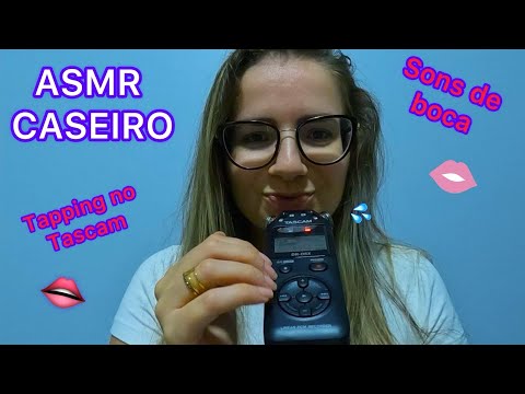 ASMR CASEIRO SONS DE BOCA E TAPPING NO TASCAM #asmr