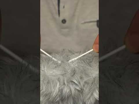 ASMR Mic Brushing With Cotton Buds #short