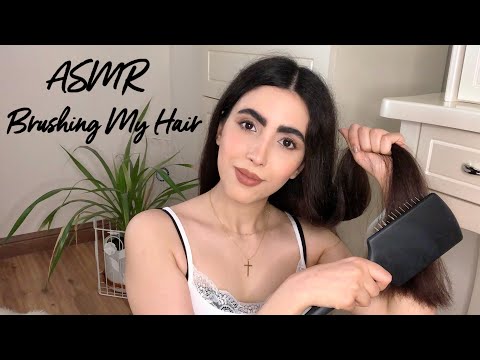 ASMR | Brushing My Hair & Putting My Hair into Braids 🤍