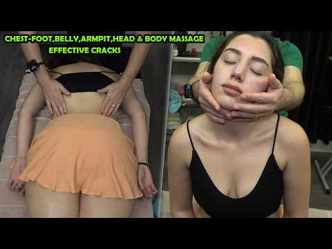 IT'S BEYOND! MY DEEP TOUCH LADY MASSAGE + CRACKS + ASMR chest,belly,foot,armpit,head & body massage