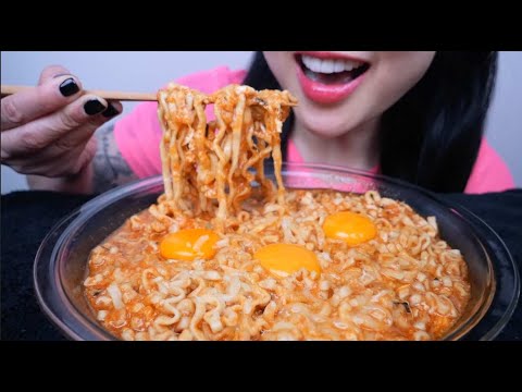 SNACK TIME : SPICY NOODLES (NO CRUNCH EATING SOUNDS) NO TALKING | SAS-ASMR