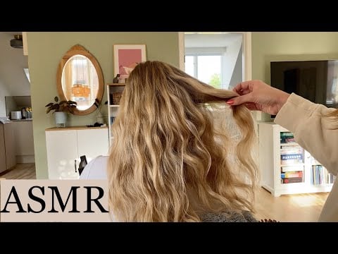 ASMR | Pampering my friend 💆🏼‍♀️ Gentle, slow and relaxing hair play 💖 (no talking)