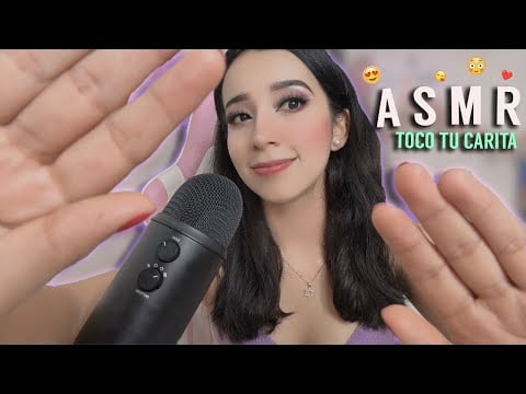 ASMR | Te TOCO tu CARITA y SUSURRO para Ti 👄  | ASMR suave y Relajante✨