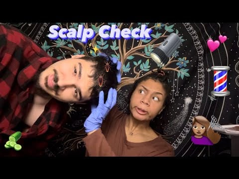 ASMR - Lice Check & Head Scrubs (Real Person)