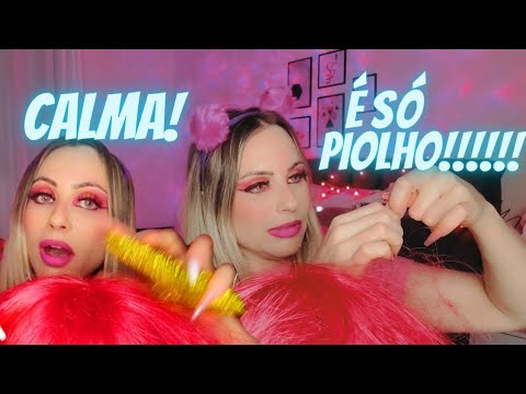 Tia caçando PIOLHOS na sua cabeça -ASMR