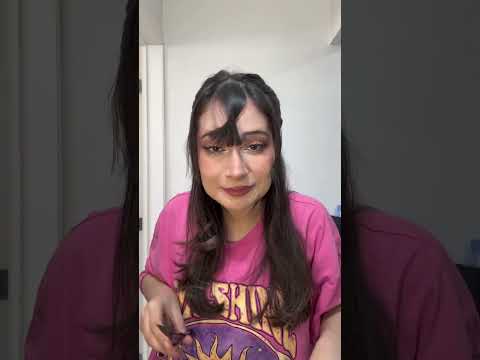 Corte de flequillo #asmr #tutorial #flequillo #cortedecabello #haircut