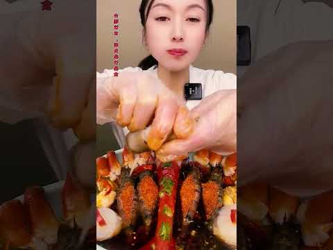 🦐🍲 Mukbang eating sounds epic bites #MukbangSounds #EpicSeafood