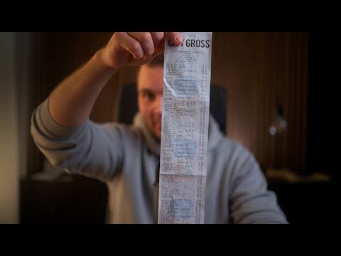 ASMR monthly groceries receipt in 🇸🇪  *whispered*