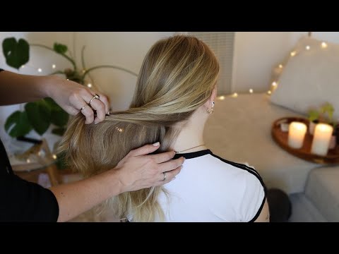 ASMR | Relaxing Hair Play For Sleep ✨ Hair Brushing, Scalp Check (No Talking, Real Person ASMR)