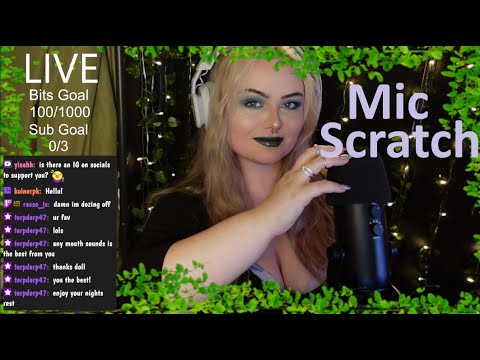 ASMR Binaural Live on Twitch, Mic Scratch