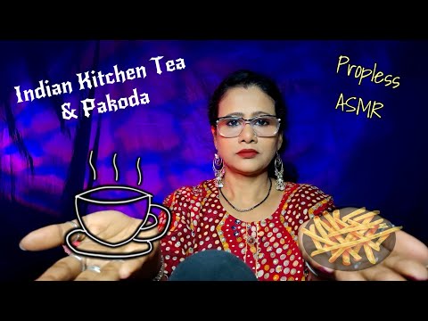 ASMR Propless Cooking & Gossip ☕ Making Tea and Pakode | Cozy Kitchen Sounds | Asmr Ghosal