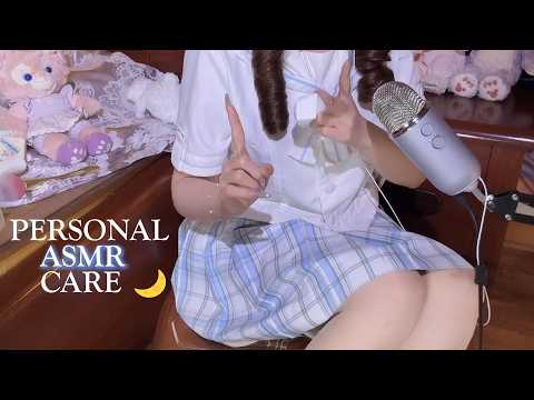 ASMR Cute JK Uniform Ear Pampering 🎧 Deep Ear Scraping & Satisfying Mic Tapping