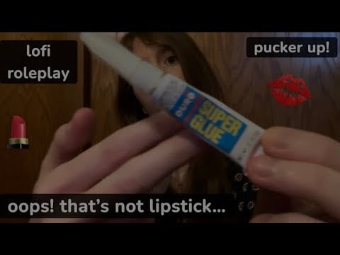 asmr doing your makeup (but with the wrong props!)