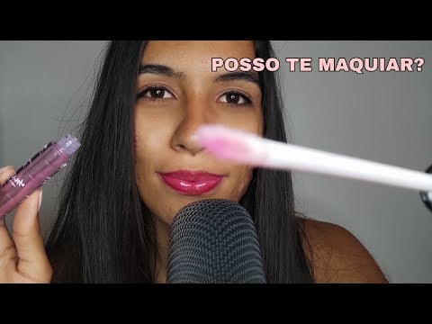 ASMR TE MAQUIANDO PRA FICAR EM CASA