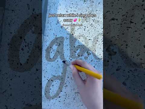 singing the abcs asmr with brushing sounds #asmr #odlysatisfying #asmrtriggers #fyp #relax