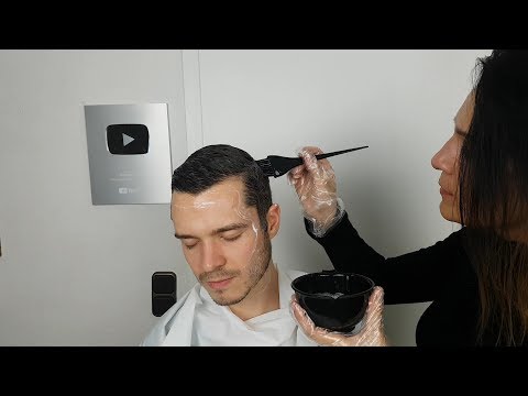 ASMR Dye His Hair *Hair Stylist Roleplay*