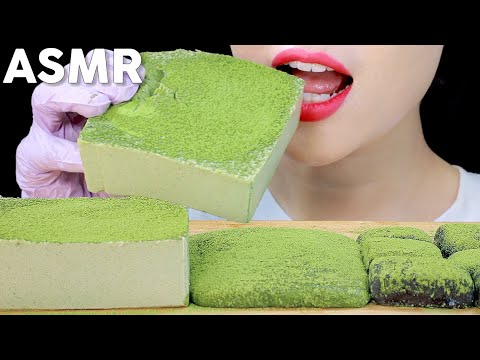 ASMR Green Tea Jelly & Chocolates Eating Sounds | 녹차젤리, 파베초콜릿, 연유초콜릿 먹방 | Handmade | MINEE EATS