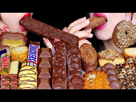 ASMR TWIX CANDY ICE CREAM BAR, SNICKERS, CARAMEL CHEESECAKE, CADBURY CHOCOLATE, KINDER MAXI KING 먹방