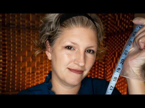 ASMR Soft Spoken Measuring you for a study (binaural) (Face Touching, Measuring your face)