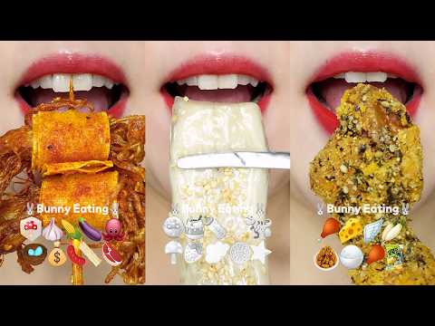 [SUB] asmr 10 MINUTES EMOJI MUKBANG SATISFYING & RELAXING 10분 이모지 먹방 모음집 eating sounds