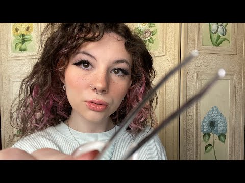 ASMR Doing Your Eyebrows💗 (plucking, shaving, filling in)