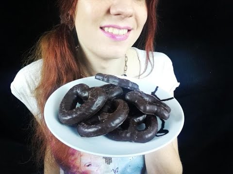 ASMR | CHOCOLATE GINGERBREAD | HEARTS STARS & PREZELS | SPICED CAKES (No Talking) | Eating Sounds