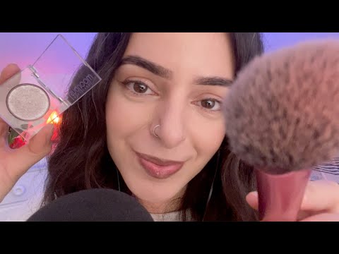 ASMR Doing My Makeup & Yours 💜 Super Tingly & Whispered