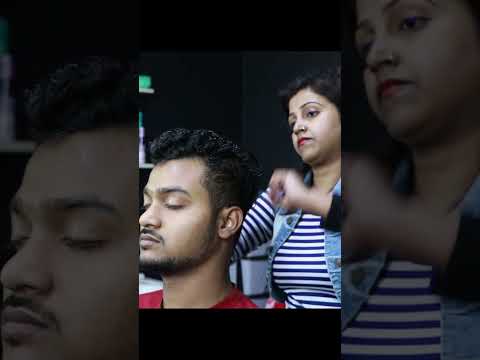Her Soft Touch Is Soo Relaxing | Barber Girl Chaitali Doing ASMR Head Massage #shorts