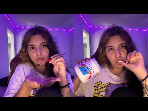 Asmr Sp i t Painting 😛 (Real Sp i t & Marshmallow Creme)