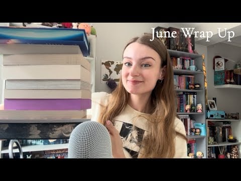 ASMR What I Read in June (close whispers, book triggers)