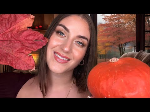 ASMR Cozy Herbststimmung 🍁🍂 autumn Triggers + Traumreise (Tapping, Scratching, Whispering) Kamin